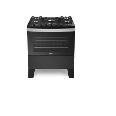 Imagem de Fogão de Piso Itatiaia 5 Bocas Mesa de Vidro Temperado Plus Preto – Bivolt