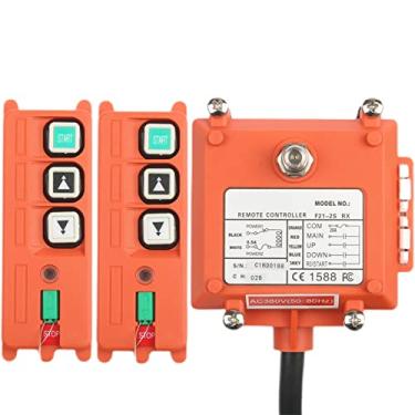 Imagem de SKXMOD Controle remoto industrial sem fio, guincho elétrico, motor de enrolamento, equipamento de jato de areia usado F21-2S 3 botões (2 em 1, UHF 425-446Mhz-AC 380V)
