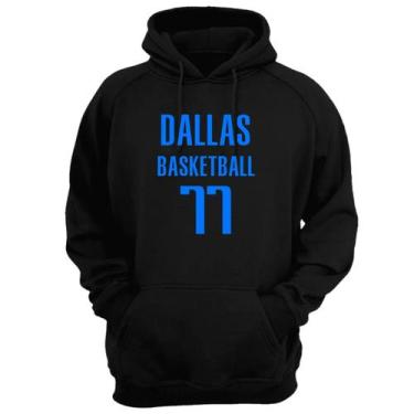Imagem de Blusa Moletom Capuz Basquete Dallas Basketball número 77 - Loja Click 