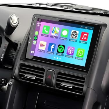 Imagem de Rádio estéreo de carro para CRV 2006, carro sem fio e Android, suporte automático Bluetooth/controle de voz/SWC/FM e rádio AM, tela sensível ao toque IPS de 22 polegadas para CRV