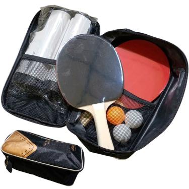 Imagem de Kit Raquete Rede Retratil Ping Pong 3 Bolinhas Tenis Mesa Conjunto Completo Treino Esporte Recreaçao Lazer