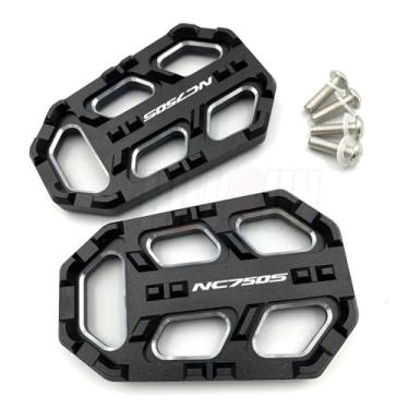Imagem de Anti-derrapante Pedaleira frontal cnc, apoio para os pés, ampliador de pedal para nc750s nc750 s NC-750S NC750-S 2014-2020(Preto)