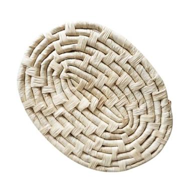 Imagem de Jogo americano de tecido, isolamento redondo, porta-copos de tecido rústico - para cozinha, jantar, casa de fazenda, apartamento, dormitório, utensílios de cozinha, vegetação, restaurante