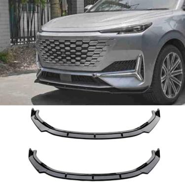 Imagem de Spoiler do para-choque dianteiro do carro peça de modificação do difusor de lábios compatível com UNI-K 2021-2023 capa protetora de para-choque acessórios para carro (preto brilhante)