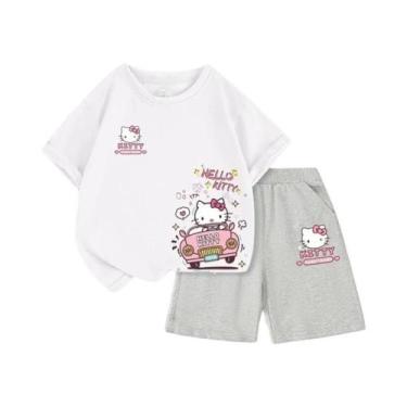 Imagem de Conjunto De Roupas De Algodão Sanrio Hello Kitty Para Bebês Meninas De