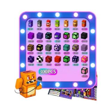 Imagem de Blocos De Construção Magnéticos Estilo Pixel Brinquedo Cubo Com Tampa 