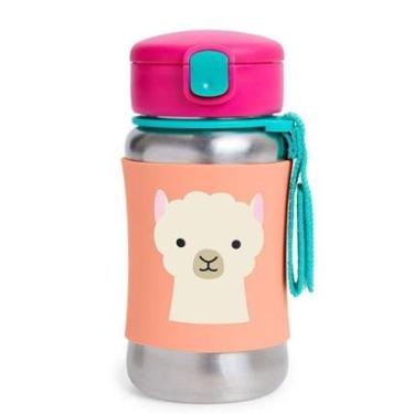 Imagem de Garrafa Térmica de Aço Inoxidável Zoo Lhama Skip Hop Rosa-Feminino