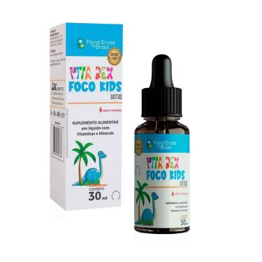 Imagem de Foco Kids Vit B1 B12 Magnésio Selenio Zinco 30 ml Morango Floral Ervas do Brasil-Unissex