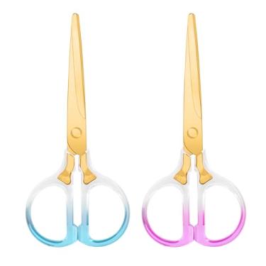 Imagem de Honagu Tesouras, tesouras de aço inoxidável de acrílico transparente, tesouras profissionais de escritório para casa, escola, escritório, faça você mesmo, corte de tecido de costura, uso geral, 2