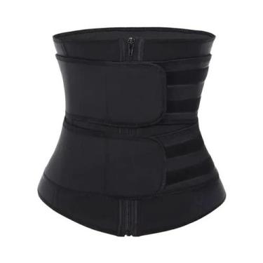 Imagem de Cinta Modeladora Feminina Ajustável Com Cinto Duplo E Zíper, Suporte L