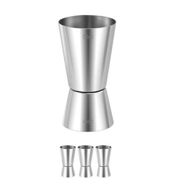Imagem de 3un Dosador Bebidas bar Medidor Coquetel drinks Inox 50/25ml - Unyhome