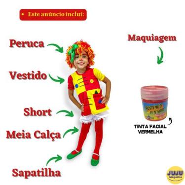 Imagem de Fantasia Emília Boneca Infantil Luxo Escolha a Melhor Opção ESCOLHA A 