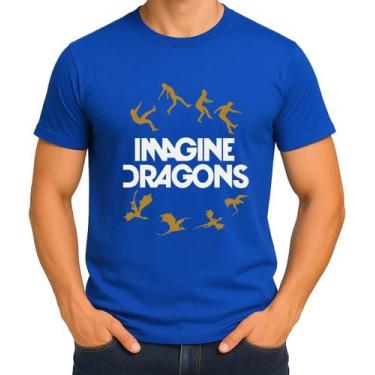 Imagem de Camiseta Camisa Adulto Feminina Masculina Algodão Banda Imagine Dragon