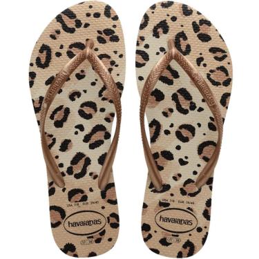 Imagem de Chinelo Dedo Feminino Casual Borracha Animal Print Havaianas Slim Animals