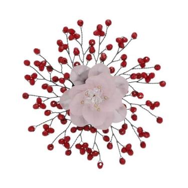 Imagem de Broche De Flor De Pérola Artesanal Unissex Para Mulheres, Acessório De