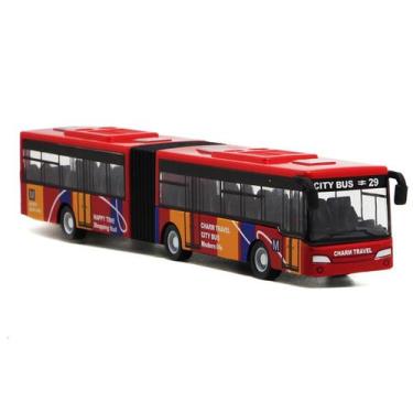 Imagem de Toy Bus Red Alloy de dois andares Mini Pull-Back em escala 1:32 - Taiy