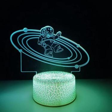 Imagem de Lâmpada 3D Night Light Creative Astronaut Internet Ce para crianças - 