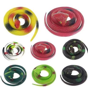 Imagem de 8 peças de brinquedo de cobra realista, conjunto engraçado d - Gloome 