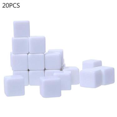 Imagem de Dice 16 mm em branco, faça você mesmo, gravável em 6 lados, para crian