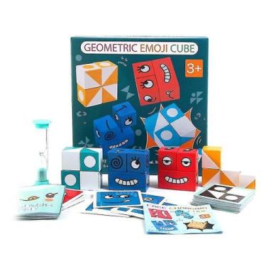 Imagem de Brinquedo infantil Wooden Expression Puzzled Magic Cube Building Block