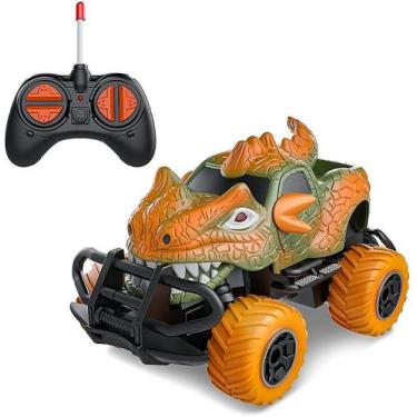 Imagem de Caminhão RC de brinquedo em forma de dinossauro com luzes LED para cri