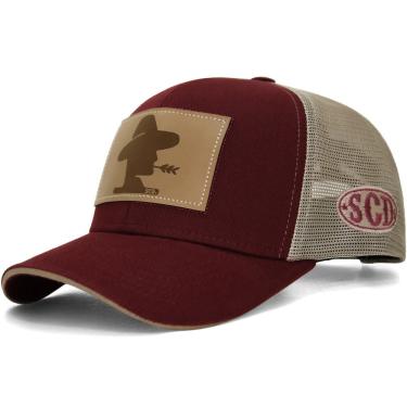 Imagem de Boné Sacudido`s - 6 gomos -  Vinho e Bege