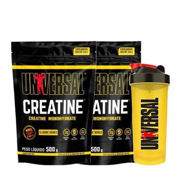 Imagem de Kit 2x Creatina Monohidratada 500g Refil + Coqueteleira - Universal Nutrition-Unissex