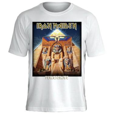 Imagem de Camiseta Stamp de Banda Iron Maiden em Algodão Manga Curta Gola Redonda Oficial-Unissex