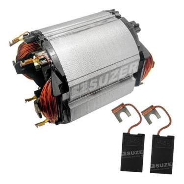 Imagem de Bobina + Carvão Para Serra Mármore Pedra Profissional Elétrica Bosch 1