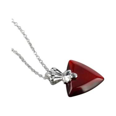 Imagem de Colar Com Pingente De Coração Vermelho Para Mulheres, Colar Longo Com 