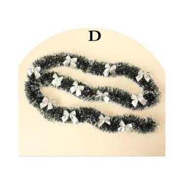 Imagem de Guirlanda De Natal De 2M Com Fita Decorativa Para Árvores, Balcões, Co