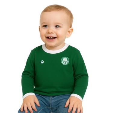 Imagem de Camiseta Palmeiras Infantil Manga Longa Verde Oficial