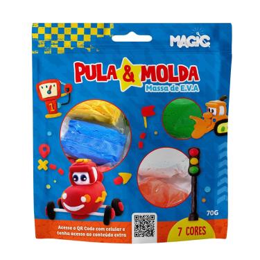 Imagem de Massa de Modelar EVA Magic Kids Carros 7 Cores
