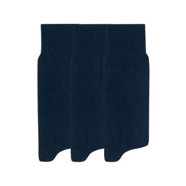 Imagem de 3 Pares De Meias Social Lisa Masculina Mash Em Poliamida Modelo Cano L