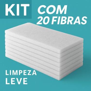Imagem de Fibra De Limpeza Leve Branca Não Risca SuperPro Bettanin Kit 5 até 30 