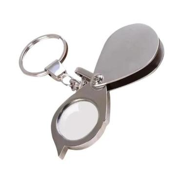 Imagem de Lupa Portátil Dobrável Mini Com Chaveiro 15X, Ferramenta De Aumento De