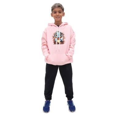 Imagem de Conjunto de Moletom Canguru Infantil Menino Estampa de Dinossauro Com Calça Alta Qualid...