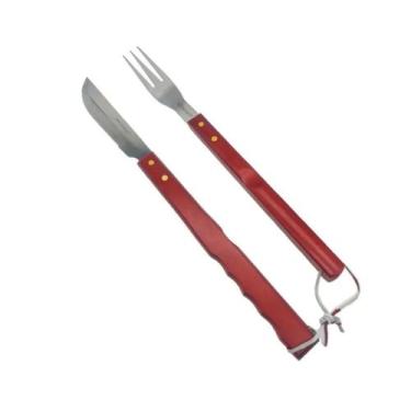 Imagem de Kit Para Churrasco Faca E Garfo Aço Inox Hauskraft, UN, DIVERSAS