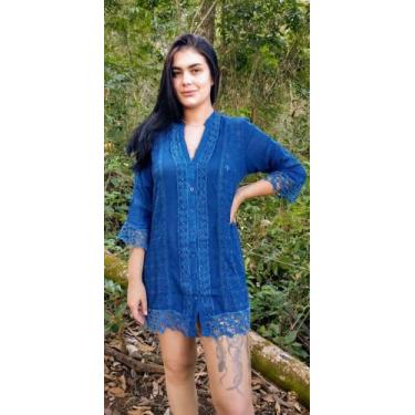 Imagem de Saída de Praia c Botão - Moda Indiana 