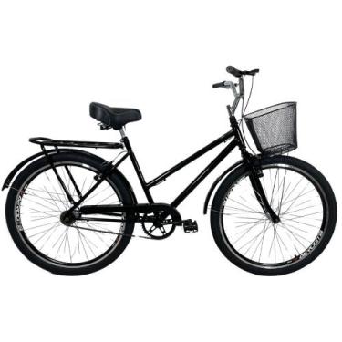 Imagem de Bicicleta Aro 26 Aero Passeio Cesta Modelo Poti Preto - BIKE STILO