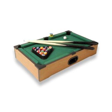 Imagem de Mini Mesa Em Madeira De Bilhar Sinuca Snooker Western Games