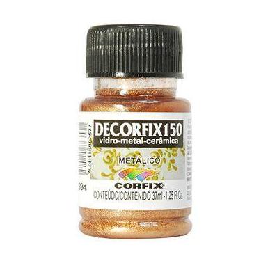 Imagem de Tinta Decorfix 150 Metálica 37ml p/ Cerâmica e Porcelana, 400 - Estanh