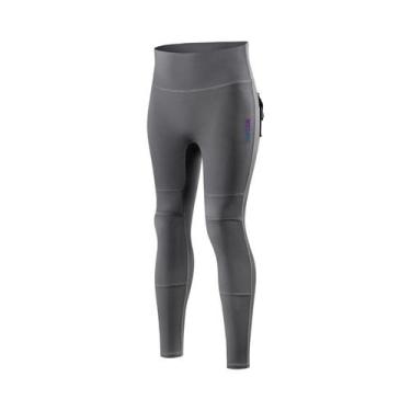 Imagem de Calças Femininas Estilo Motociclista Com Bolso No Joelho Para Corrida 