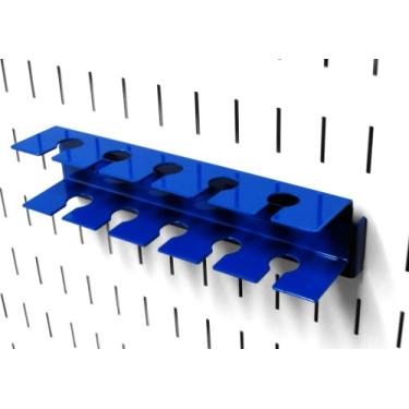 Imagem de Wall Control Pegboard Suporte de ferramentas ranhurado, acessório de metal com fenda para Pegboard de controle de parede e placa de ferramentas ranhurada – Azul