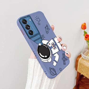 Imagem de Moda astronauta com estojo de telescópio para Samsung Galaxy S22 S21 S20 FE S10 S10e Note 20 ultra 10 9 Plus Pro Soft Phone Cover, Lavender Gray1, Para S10