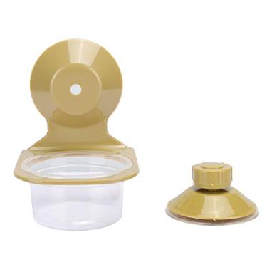 Imagem de GLOGLOW Tigela alimentadora de répteis, alimentador de lagarto de plástico ABS alimentador de alimentos para suspensão de répteis para animais de estimação, ferramenta de alimentação fixa para montagem de água (único)