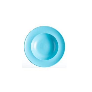 Imagem de GUIPAIHAI Tigela de cerâmica de 22,86 cm para sopa, macarrão, utensílios de jantar domésticos, prato profundo redondo (cor: azul)