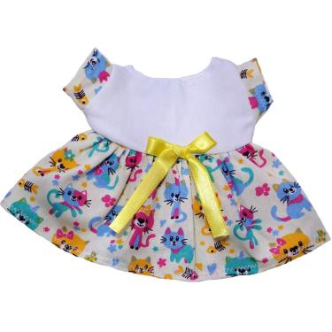 Imagem de Roupa para boneca baby Alive até 28 cm - kit com 1 vestido, 1 calcinha e bolsa