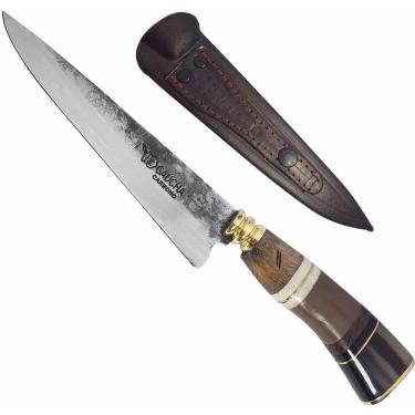 Imagem de Faca Modelo Tesoura de Tosquia Artesanal 7` Aço Carbono 1070 Churrasco Cabos Sortidos