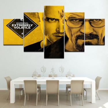 Imagem de Quadro Decorativo Breaking Bad 5 peças 130x65 cm em tecido
